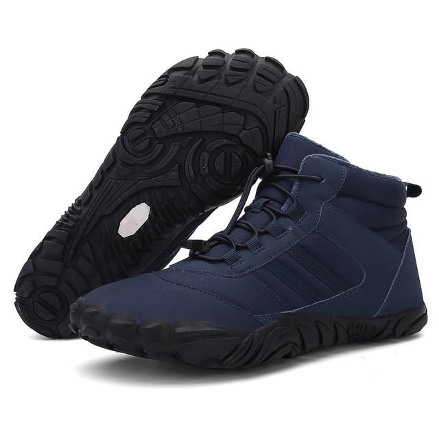 Botas casuales de algodón para hombres y mujeres, botas de nieve gruesas con forro polar, botas altas de algodón cálidas para parejas