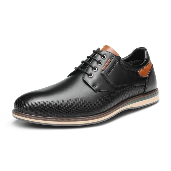 Zapatos Oxford Casual de Vestir para Hombre Bruno Marc Negro Talla 9