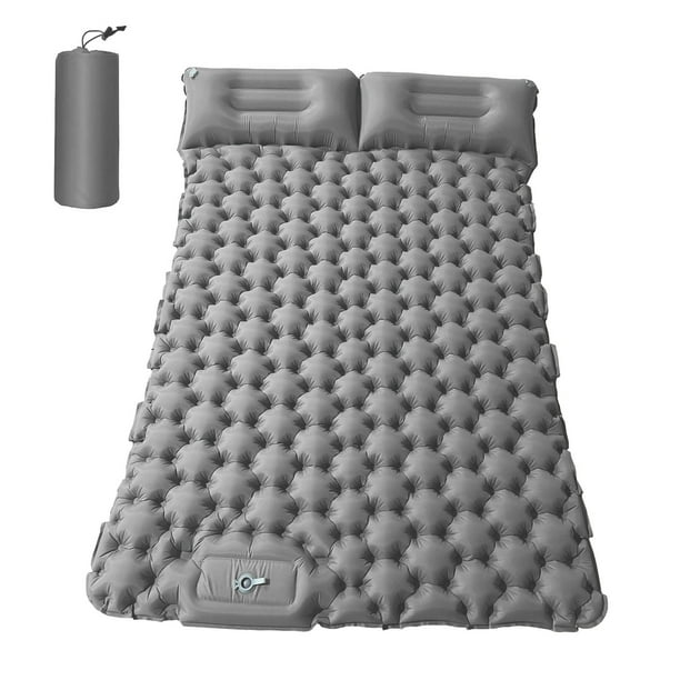 Colchoneta para acampar para 2 personas con almohada de aire, colchón de aire portátil, almohadilla Abanopi Almohadilla para dormir