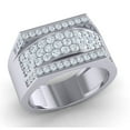 thumbnail image 1 of Real 1carat Round Cut Diamond Prong Men's Wide Fancy Anniversary Band Ring Solid 10K Gold J SI2, 1 of 3