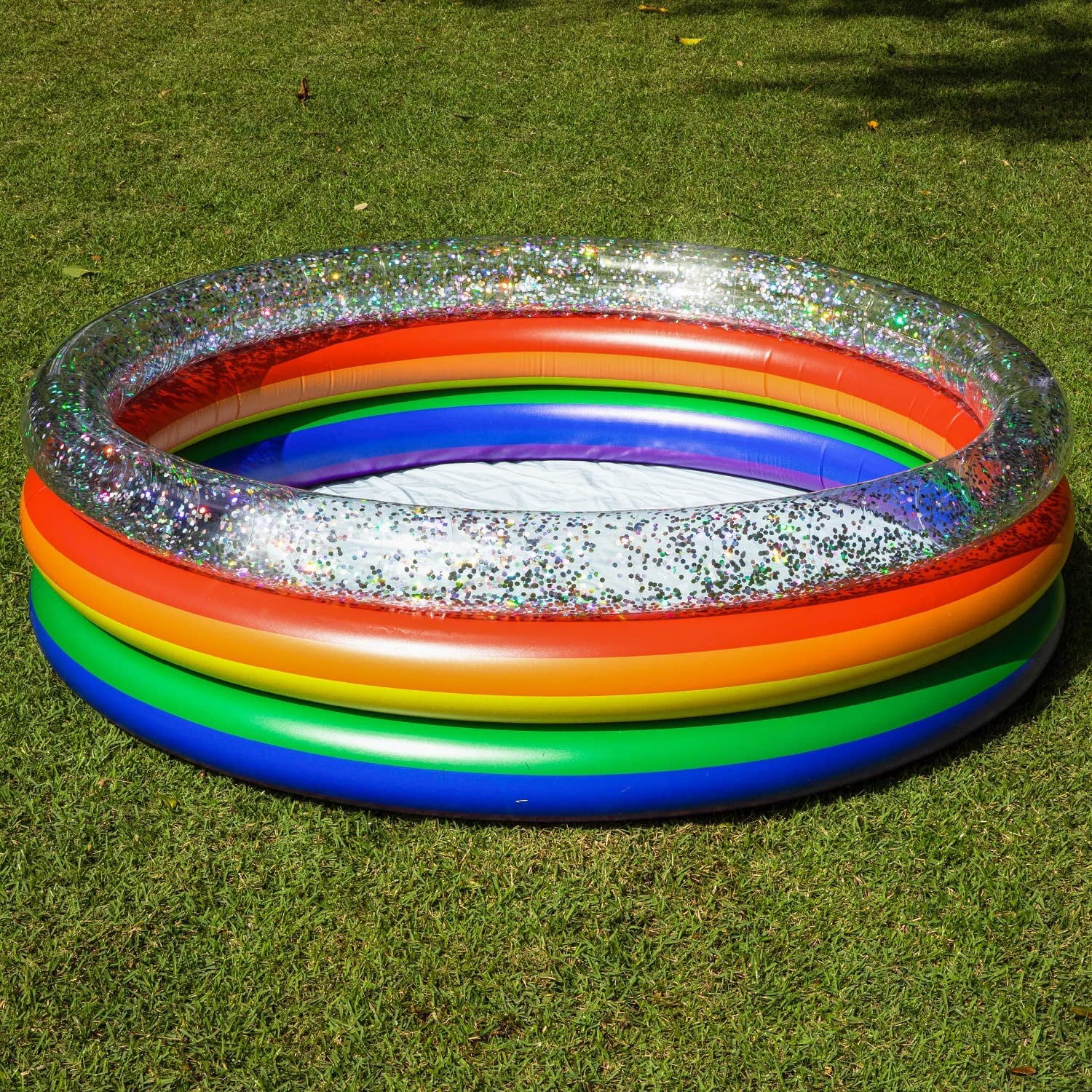 Inflatable Sunning Pools for up to 3 Adults (Palm & Plumeria Sunning Pool with Tropical Print)