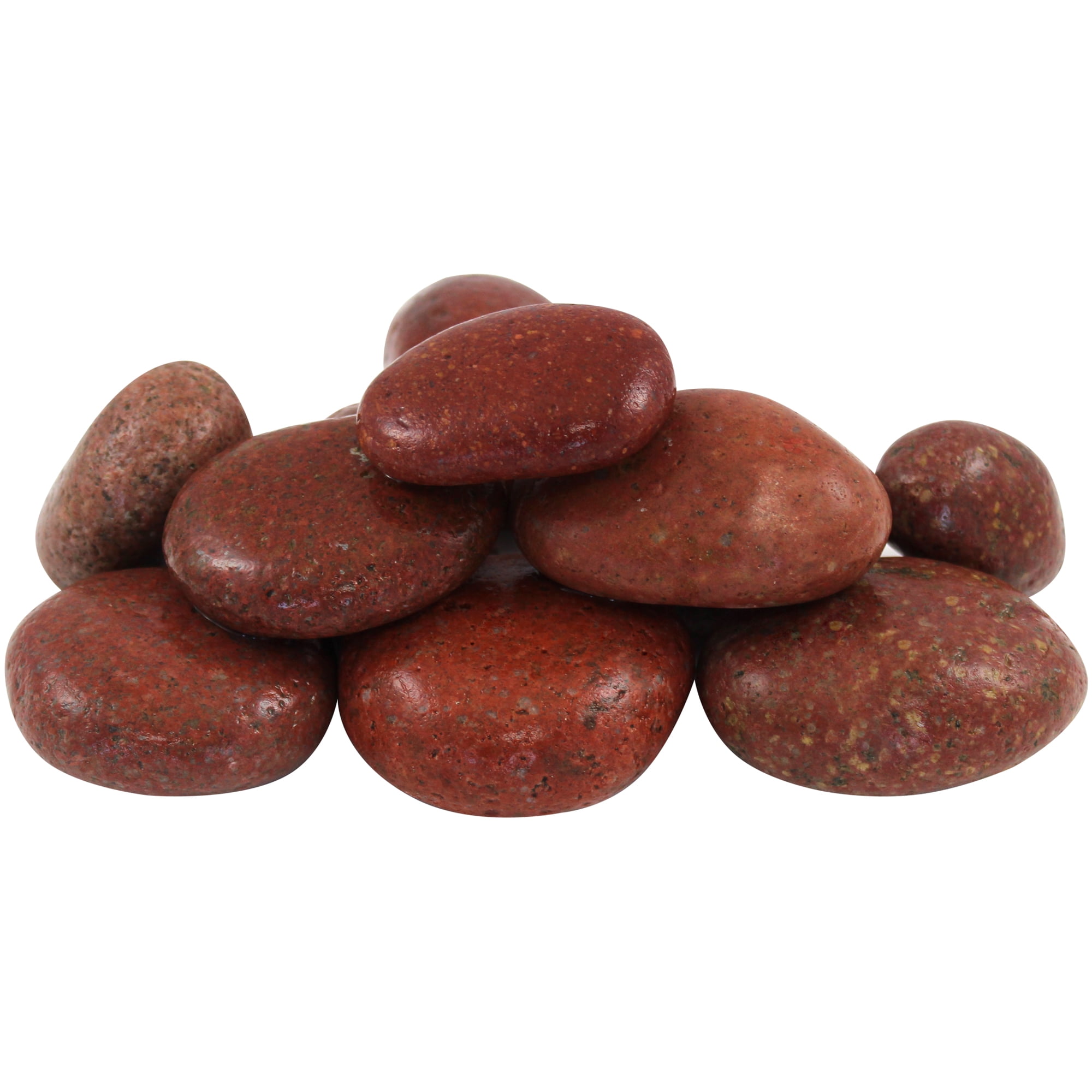 Rainforest, Outdoor Decorative Stones, Mexican Beach Pebbles, Rosa, 1-3", 20lbs.