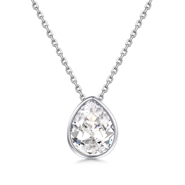 Collar de circonita cúbica PROSTEEL, colgante de lágrima, plata esterlina, regalo de San Valentín para madre, hija, Esposa