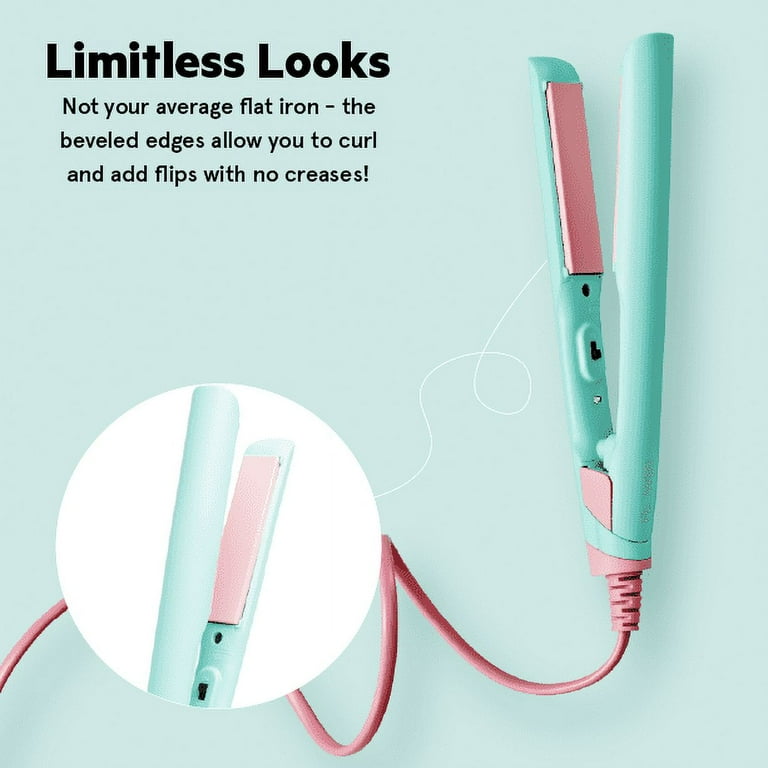 Flower Travel Flat Iron Compact Mini Straightener with Dual