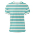 thumbnail image 5 of ZCFZJW Mens Fashion T-Shirts Casual Striped Print Summer Short Sleeve Round Neck Graphic Tees Shirt Tops Big and Tall Regular Fit Pullover Light Blue XXXL, 5 of 5