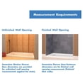 thumbnail image 2 of DreamLine SlimLine 30 in. D x 60 in. W x 2 3/4 in. H Center Drain Single Threshold Shower Base in White DLT-1130600, 2 of 7