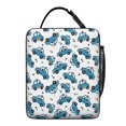thumbnail image 5 of Police and Checkered White Pattern Insulated Lunch Bag for Men Women,Waterproof Lunch Box for Work,Picnic or Travel,Thermal Insulation,10.63x9.06x3.54 Inches, 5 of 5