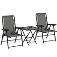 thumbnail image 1 of Outsunny Ensemble Bistro de Patio 3 Pcs, Ensemble de Chaises Pliantes d'Extérieur et Table, 1 of 10