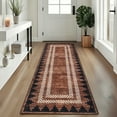 thumbnail image 1 of 2x6 Washable Modern Solid Area Rug, Non Slip TPR Backing Low Pile Carpet for Living Room, Bedroom, Dining Room,Red, 1 of 7