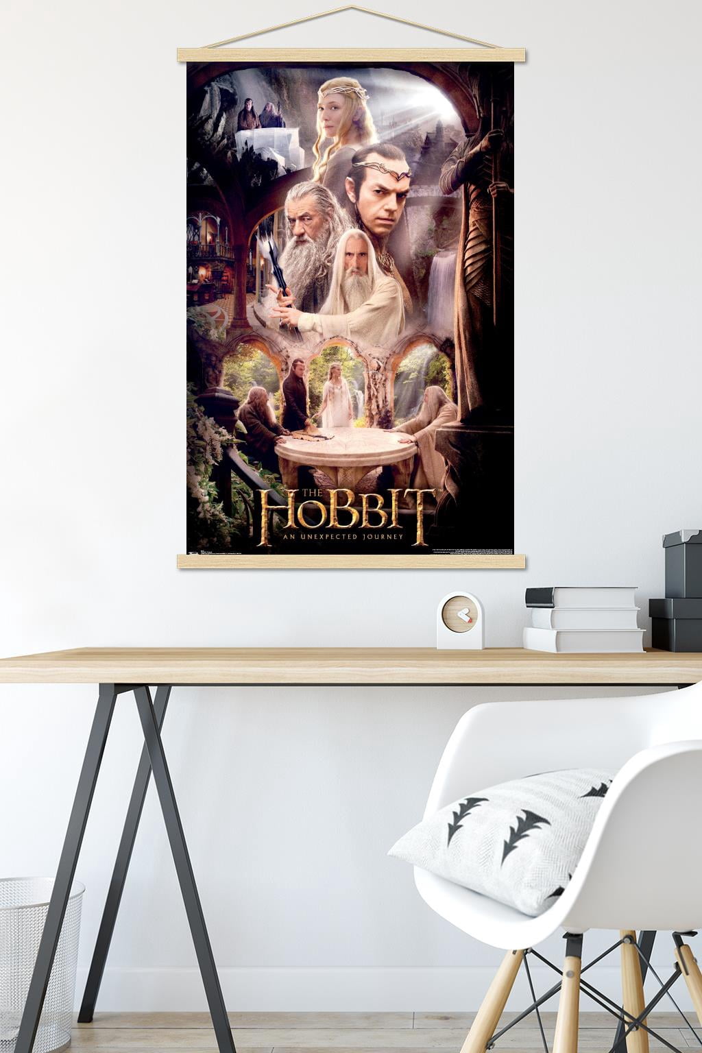 The Hobbit: An Unexpected Journey - Rivendell Wall Poster with Wooden Magnetic Frame, 22.375" x 34"
