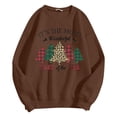 thumbnail image 1 of EHQJNJ Sweatshirts de Noël pour Femmes 2024 Mode Imprimé de Noël Col Rond Tendance Manches Longues Pull-Over pour Style Vacances Sweatshirts pour Femmes Col Rond Chaud, 1 of 2