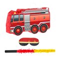 thumbnail image 2 of Dserhfy Firetruck Pinata with Stick Blindfold Confetti Small Firefighter Birthday Decoration for Kids Boys Firetruck Theme Birthday Party Supplies, 2 of 7
