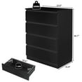 thumbnail image 4 of Hassch Wood Simple 4-Drawer Dresser, Storage Chest of Drawers for Bedroom Living Roomm, Easy to Assemble, Black, 4 of 6