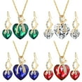 thumbnail image 3 of Jiaroswwei Jewelry Set Heart-Shaped Durable Alloy Necklace Earrings Jewelry Sets for Party, 3 of 7