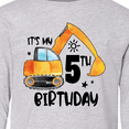 thumbnail image 4 of Inktastic Construction Truck It's My 5th Birthday Long Sleeve Youth T-Shirt, 4 of 5