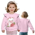 thumbnail image 2 of Garronmavis Cute Cow Kids Pullover Clothes Fashion Strawberry Casual Long Sleeve Fall Winter Tops Lightweight 3T Clothes for Girls Warm Kids Sweatshirts Pullover for Outdoor Activities, 2 of 7