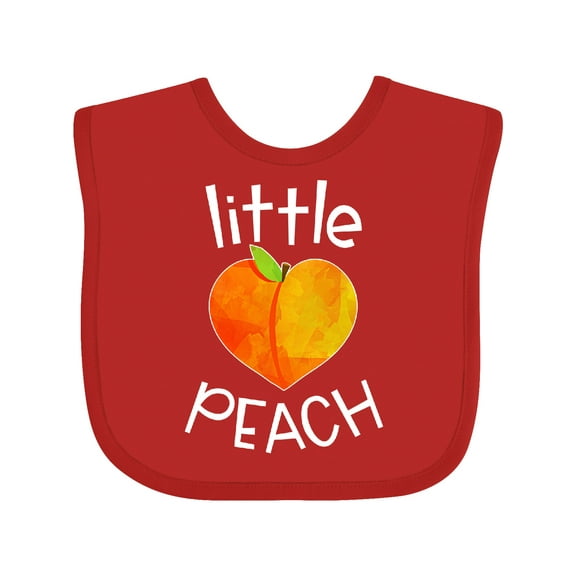Inktastic Little Peach Cute Heart Shaped Peach Boys or Girls Baby Bib