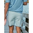 thumbnail image 3 of TheFound Ensemble Décontracté pour Homme, T-Shirt Ajusté à Col Rond à Manches Courtes, Short Rayé à Cordon, Ensemble 2 Pcs pour l'Été, 3 of 4