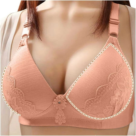 

YANHAIGONG Women s Thin Large Size Breathable Gathered Underwear Women s Non-steel Bra Daily Bra True Bras For Women