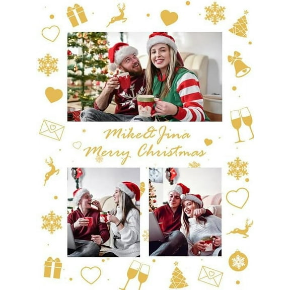 Personalised Photo Blanket Couple Gift, Mother's Day Birthday Wedding Anniversary Valentine's Day Blanket Gift, Custom Blanket with Photo for Boyfriend Girlfriend