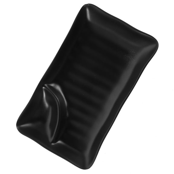 STRANDCHIC Multi-Function Food Tray Snack Divided Plate Black 1Pack