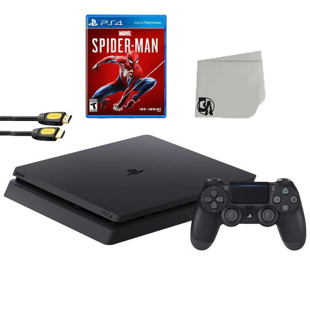 Sony 2215A PlayStation 4 Slim 500GB Gaming Console Black with Spider-Manr AXTION Bundle Used - Walmart.com