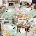 thumbnail image 6 of Easter Area Rugs Collection 5'x8', Spring Watercolor Bunny Eggs Wooden Grain Green Non Slip Indoor Rectangle Throw Runner Rug Floor Mat Carpet for Living Room Dining Table Bedroom Nursery, 6 of 9