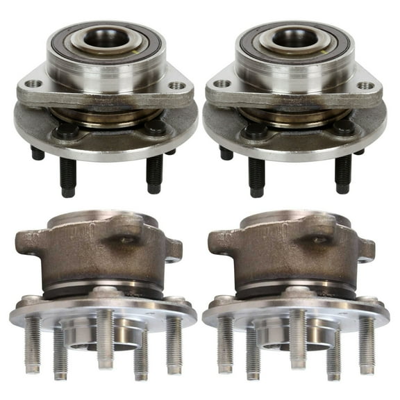 AutoShack Front & Rear Wheel Hub Bearing Assemblies with ABS Replacement for 2011-2012 Chevrolet Cruze 4-PC Set