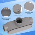 thumbnail image 4 of Cuerpo de conduit de PVC CKVIHAV de 1.5" tipo T, paquete de 2, gris, 4 of 7