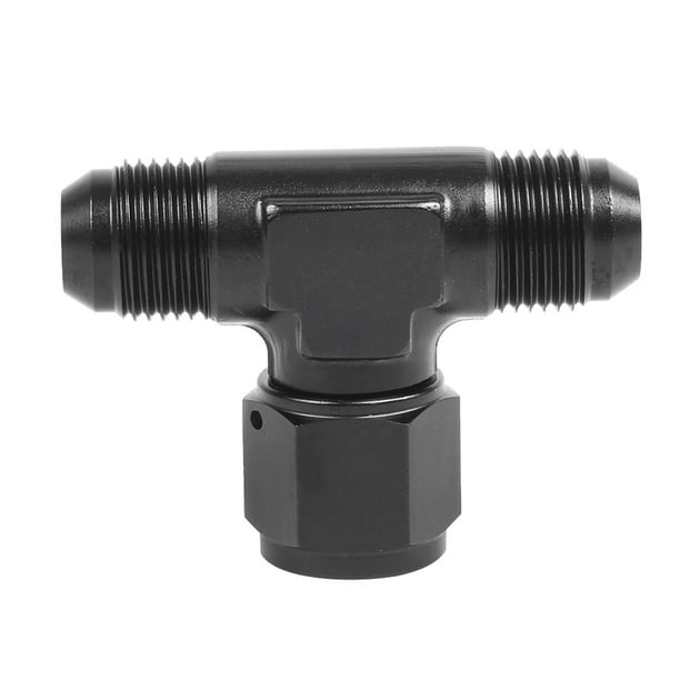 Adaptador en T macho AN Macarena para vehículo aleación de aluminio negro AN8 6,5 cm x 3,9 cm x 2,2 cm