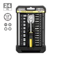 thumbnail image 1 of WorkPro 24-Piece 1/4" Drive Socket Set,Ratchet Handle,Screwdriver Bits, 1 of 6