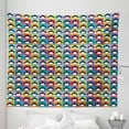 thumbnail image 1 of Penguin Tapestry, Rainbow Colored Checkered Squares Pattern with Arctic Animal Cartoon Character, Fabric Wall Hanging Decor for Bedroom Living Room Dorm, 5 Sizes, Multicolor, by Ambesonne, 1 of 1