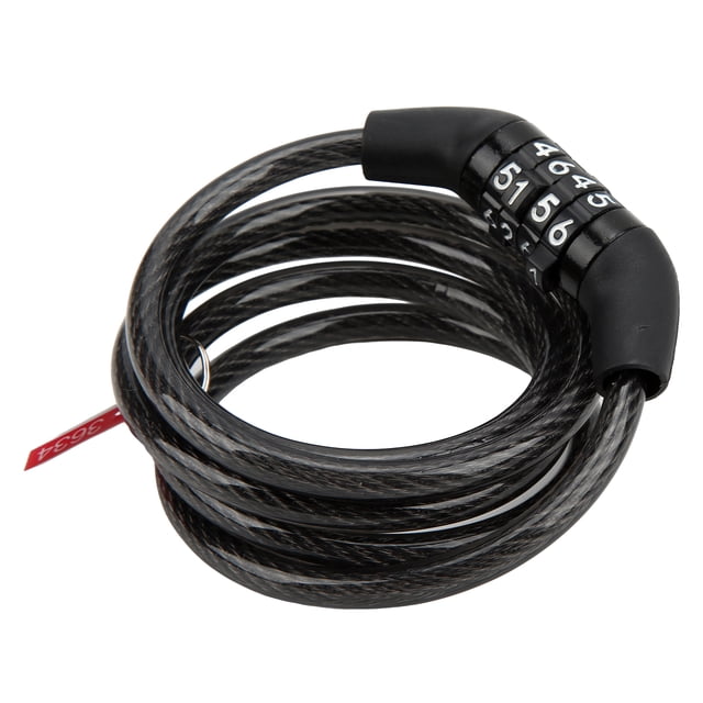 Candado de combinación para bicicleta, antirrobo, con cable de 4 dígitos para bicicleta de montaña