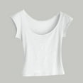 thumbnail image 2 of ZQUUVOU Women's T-Shirts Loose Fit Cap Sleeve Crew Neck Casual Tank(White,L), 2 of 3