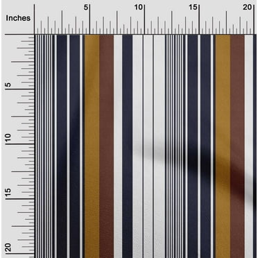 oneOone Cotton Flex Fabric Bayadere Stripe Print Fabric By Yard 40 Inch Wide