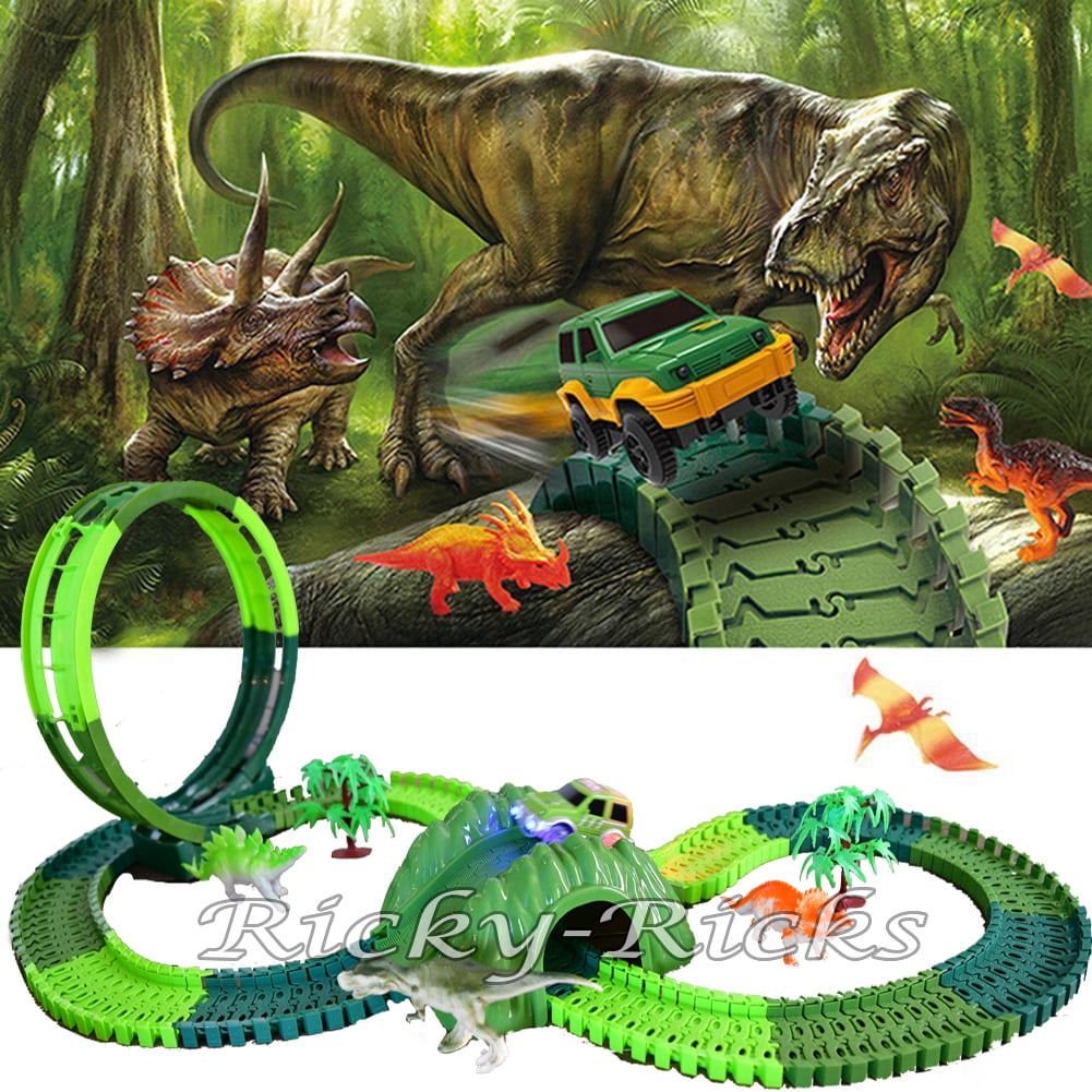 dinosaur car race track