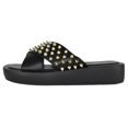 thumbnail image 2 of Forever Shoes Women Sandals Crisscross Studded Strap Spikes Band Flatform Platform SURE-75 Black 7.5, 2 of 3