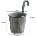 thumbnail image 4 of Macetas galvanizadas fáciles de usar, cubos de metal inoxidables con ganchos desmontables para decoración interior y exterior, jardineras rústicas de estilo vintage para uso versátil, 4 piezas, 4 of 6