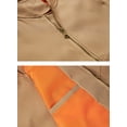 thumbnail image 6 of Hood Crew Men's Bomber Jacket Casual Zipper Coat Lightweight Long Sleeve Sportwear Windbreaker Khaki 2XL, 6 of 7