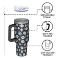 thumbnail image 4 of 40oz Pioneer Flower Floral Print Pattern Insulated Tumbler with Handle, BPA-Free Leak Proof Lid and Straws, Double Wall Vacuum, Hot 12h/Cold 34h, 4 of 6