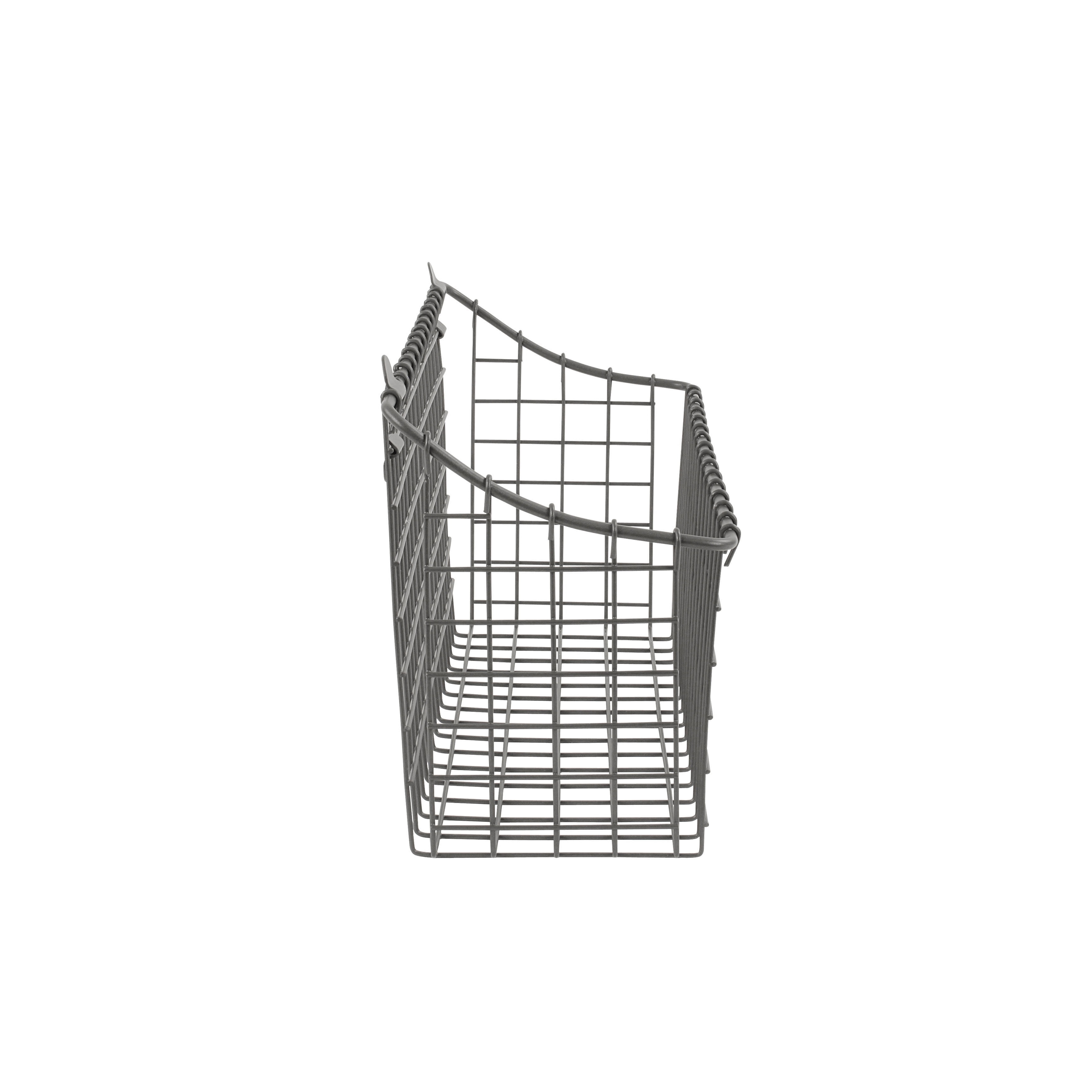 Spectrum Diversified Steel Wire Vintage Cabinet and Wall Mount Storage Basket, Large, Industrial Gray