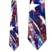 Patriotic Ties Mens Art Abstract Flag Neck Tie by Three Rooker