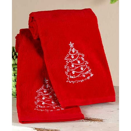 Chalkboard-Look Holiday Bath Collection (Set of 2 Hand Towels)