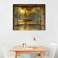 thumbnail image 2 of Nawypu  Jesus Decor Canvas Wall Art, Abstract Christ Cross Artwork Portrait Poster God Walking On Water Inspirational Painting Modern Home Decorations Framed Ready Hang, 2 of 6