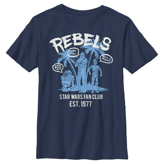 Boy's Star Wars: A New Hope Rebels Star Wars Fan Club Graphic Tee Navy Blue Medium