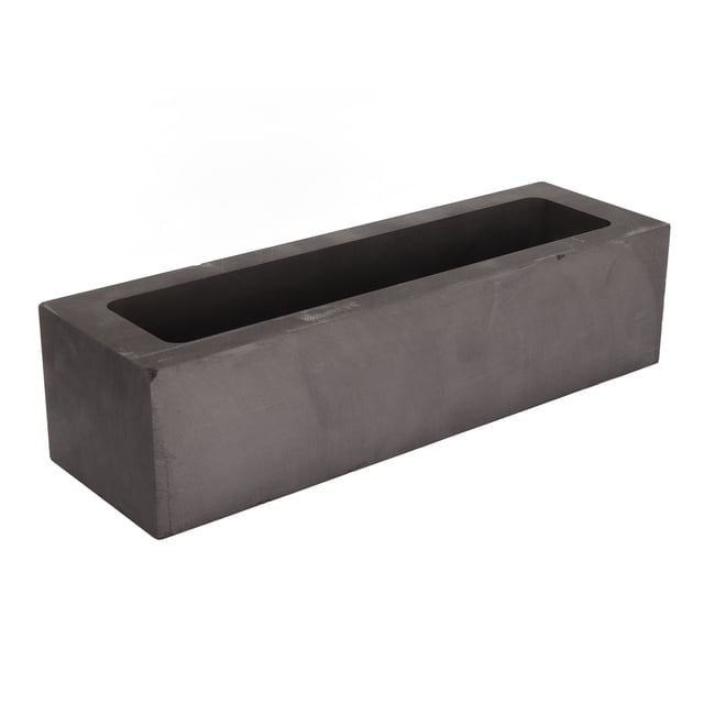 Molde de lingote de grafito, molde de lingote de grafito rectangular para oro, plata, metal, aluminio, cobre, fundición, refinación