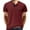 Wine, variant on RYRJJ Mens Henley Shirts Classic 3 Button Short Sleeve Daily T Shirt Summer Collarless Casual Pullover Tops with Pocket(Dark Gray,L)