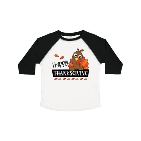 

Inktastic Happy Thanksgiving Cute Turkey Gift Toddler Boy or Toddler Girl T-Shirt