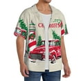 thumbnail image 4 of Easygdp Merry Christmas 1 Men's Casual Short-sleeved Shirt with Pocket and Button Suitable for Beach Vacation Leisure - Large, 4 of 7