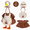Harvest Dress, variant on Porch Goose Outfit, 23 inch Thanksgiving Turkey Clothes, Fall Garden Goose Decor